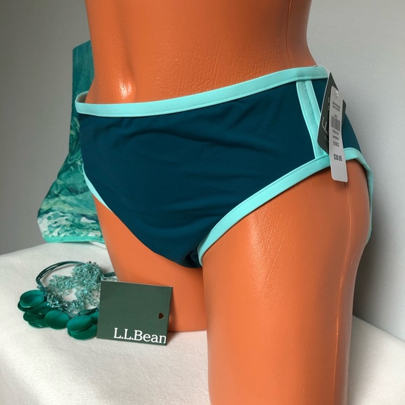 L.L. Bean Other - NWT LLBean Beach Glass Sporty Swim Brief Bottom Size 18